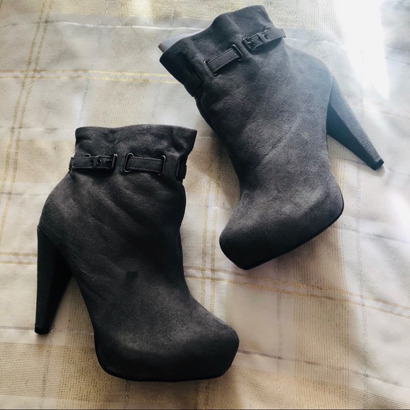 torrid Shoes - Torrid Women's Faux Suede Heel Booties, Size 8W